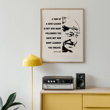 Mahatma Gandhi Motivation Inspirational Poster Quote Print | Wall Art | Home Office Decor